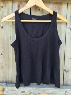 Old Navy Women's Black Crop Top Tank Top Size Small